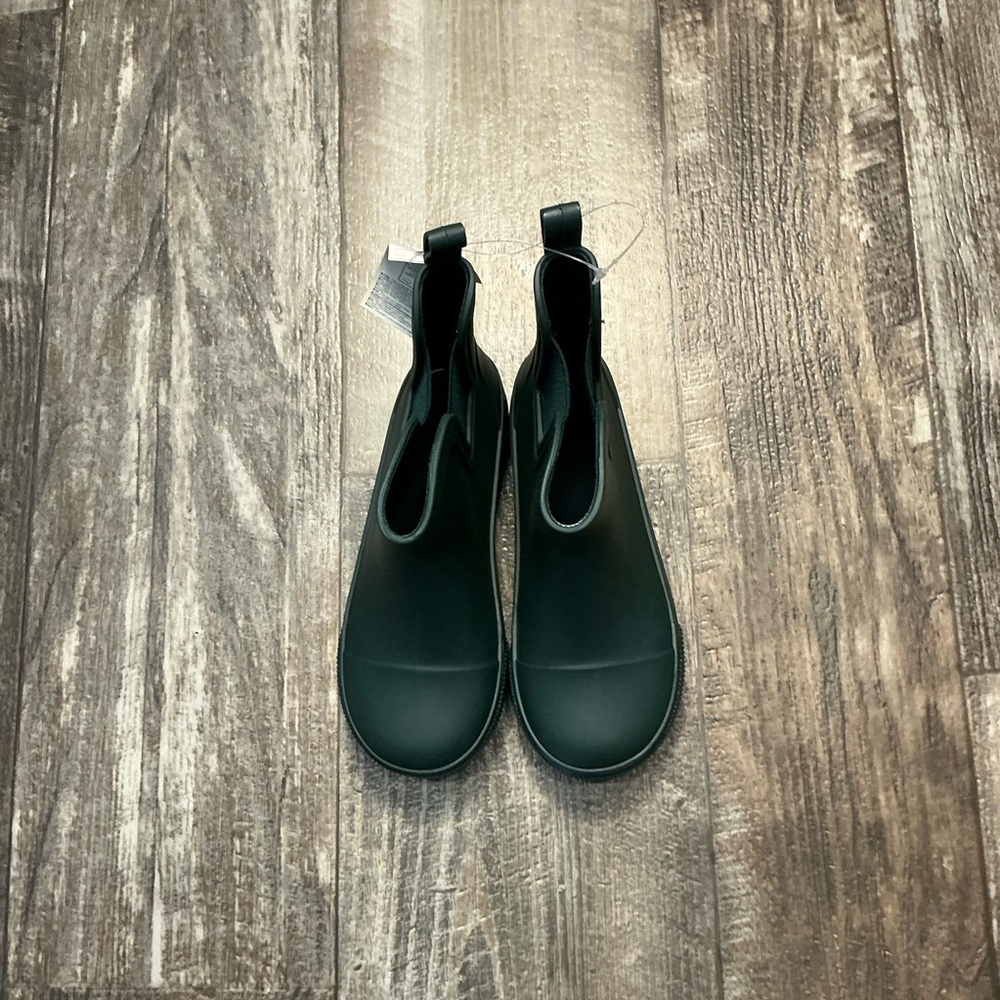 Kids Waterproof Chelsea Rain Boots in Dark Green Size 9/10 - Picture 13 of 16